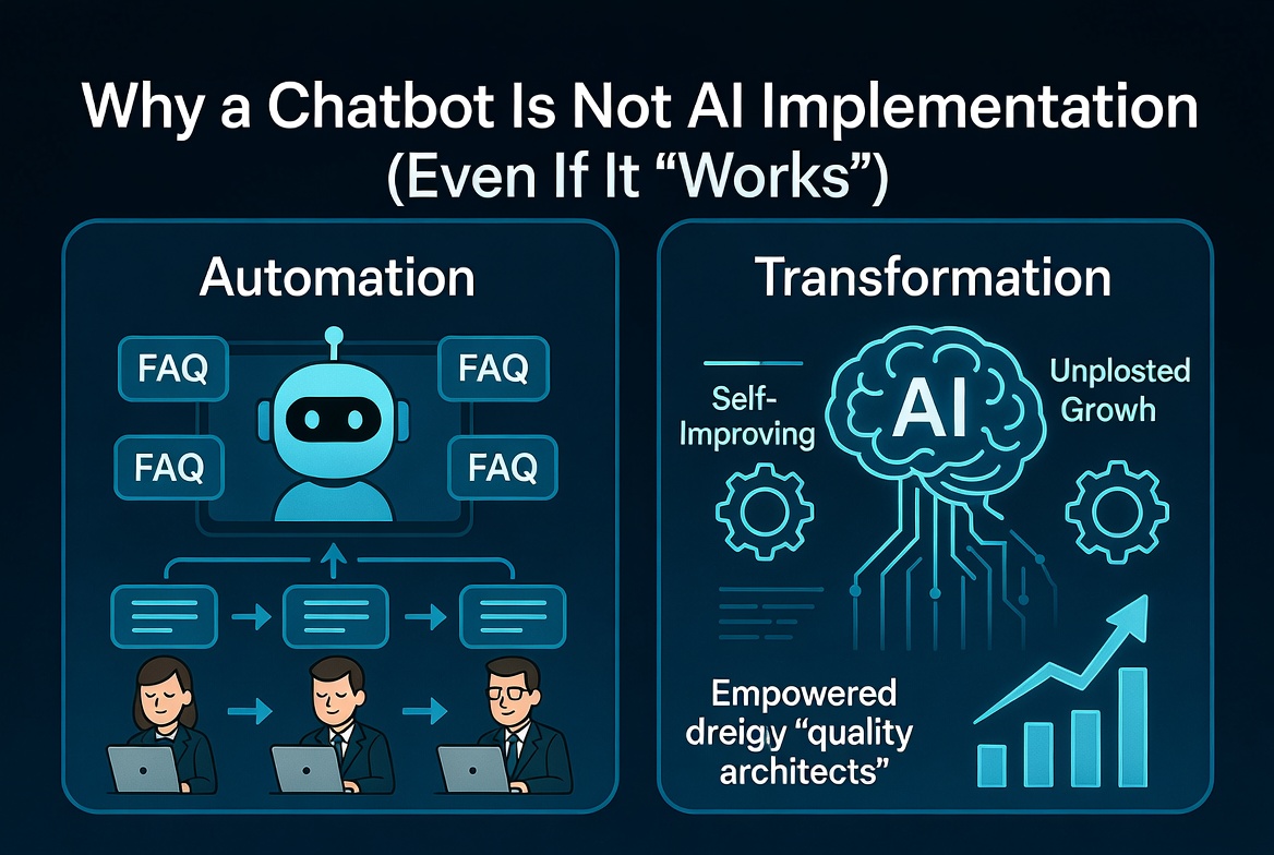 Why a Chatbot Is Not AI Implementation (Even If It “Works”)