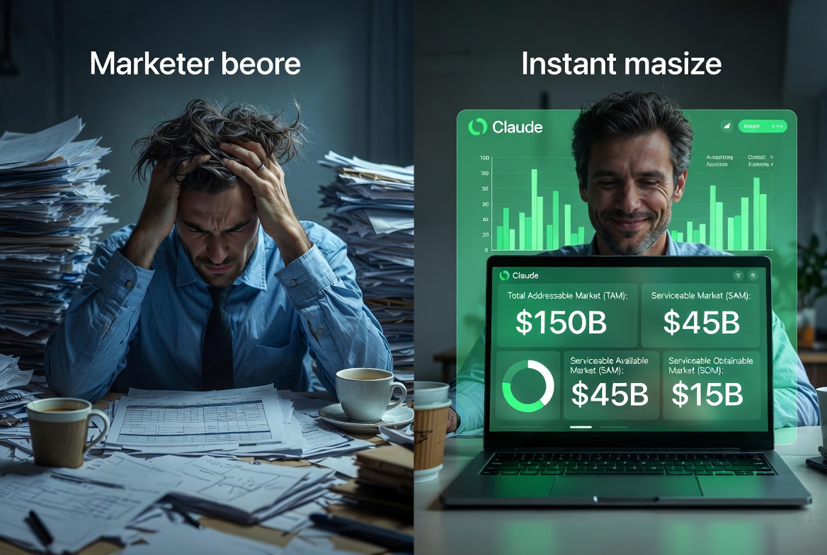Market Sizing in Minutes: How Claude AI Just Turned TAM, SAM, and SOM Analysis into a 2-Minute Superpower