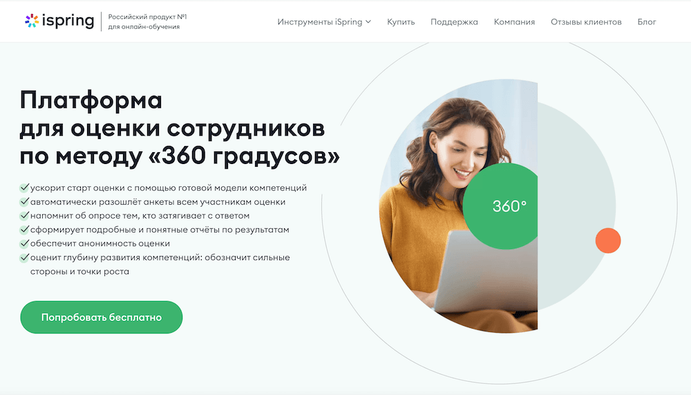 iSpring платформа для оценки 360