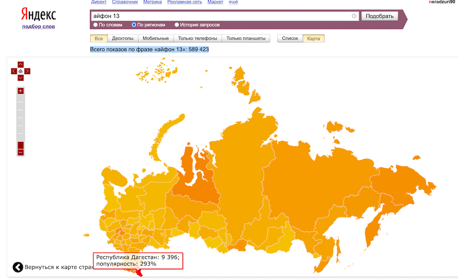 Карта запросов