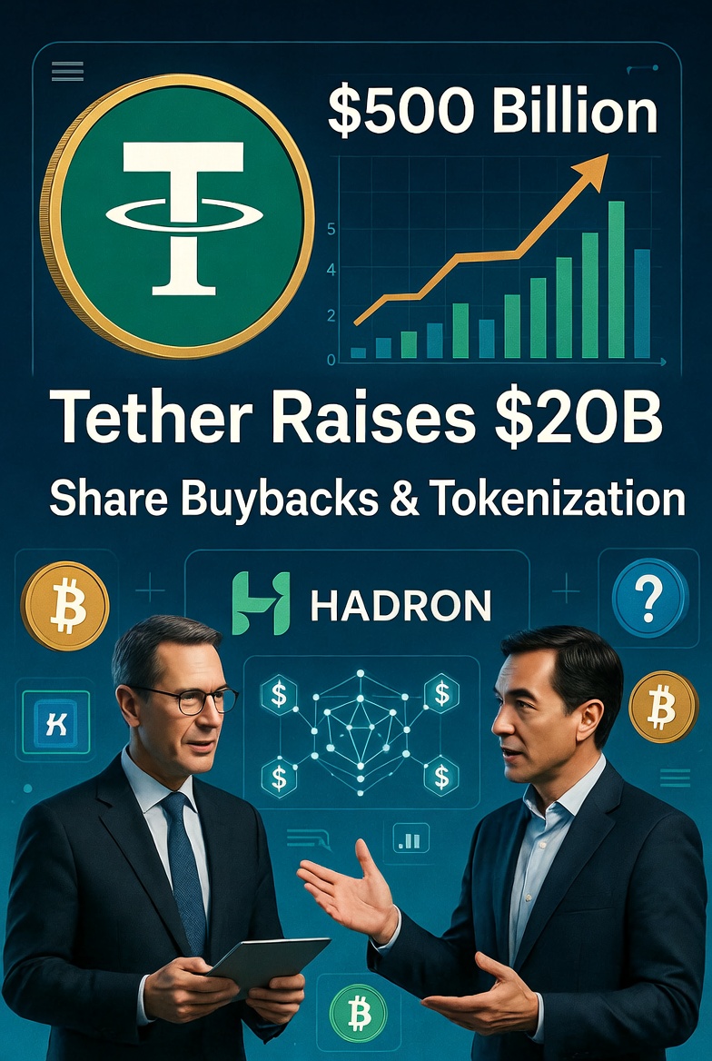 Tether Eyes Up to $20 Billion Raise at $500 Billion Valuation, Explores  Share Buybacks and Tokenization for Liquidity