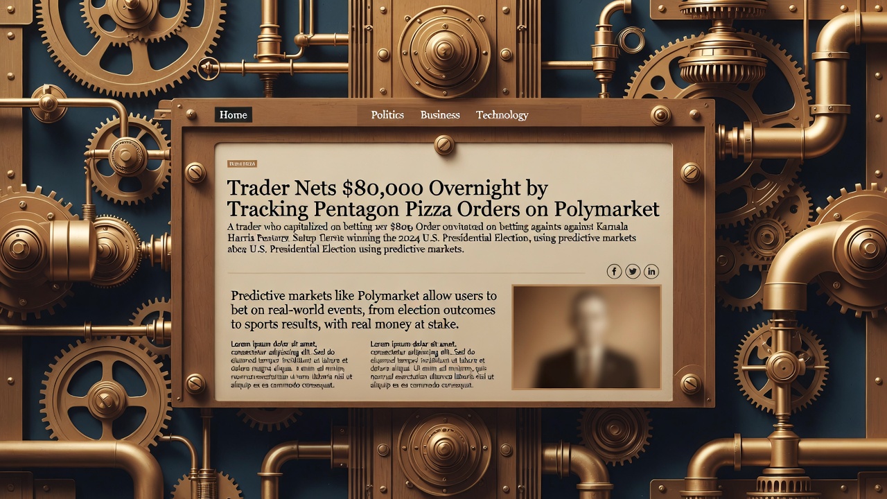 Trader Nets $80,000 Overnight by Tracking Pentagon Pizza Orders on  Polymarket