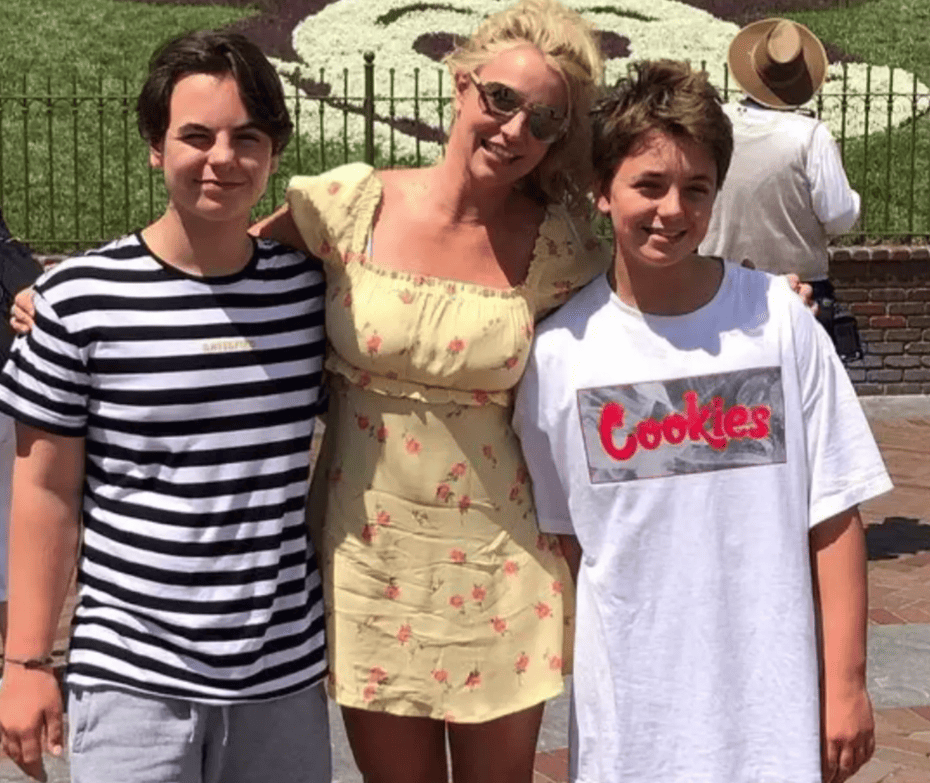 Britney Spears seen with her sons in 2019 (Britney Spears/Instagram)